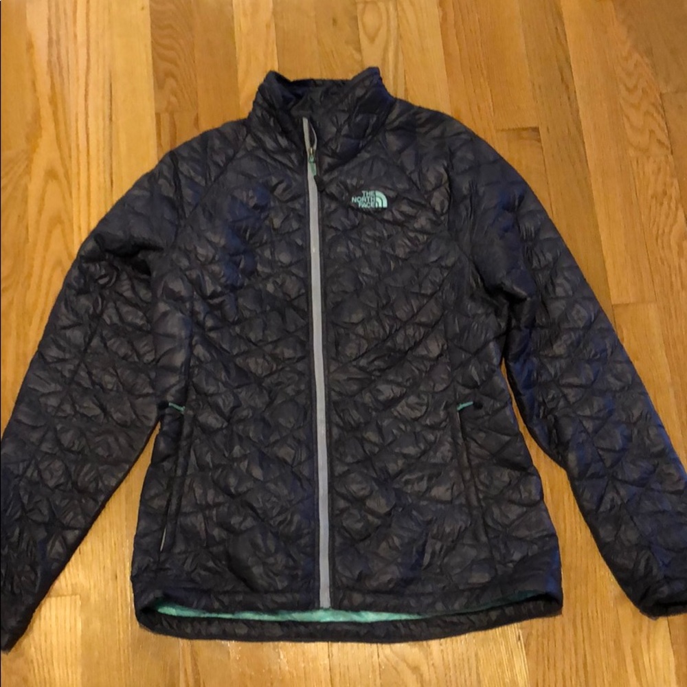 Lightly downed purple north face jacket